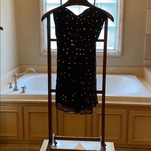 Silk black cocktail dress S new but no tags